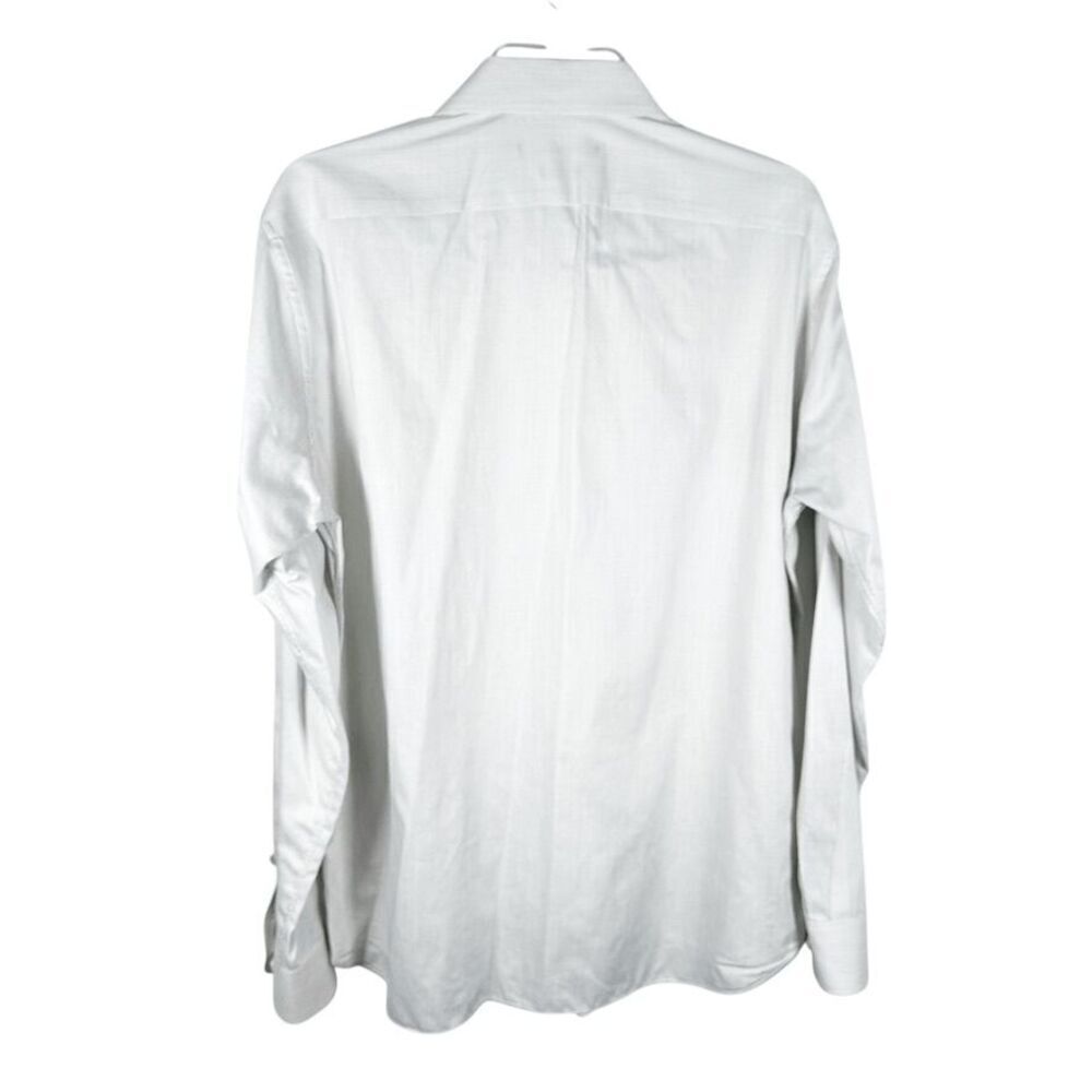 John Varvatos Regular Fit Button shirt Logo Cotton Stretch Mens size 15.5 34/35 - Picture 4 of 11